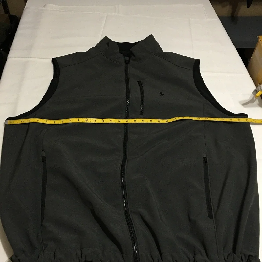 Polo Ralph Lauren Softshell Vest Men 3XLT Gray Full Zip Performance